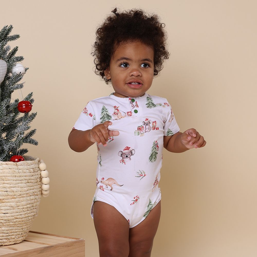Kangas & Koalas Short Sleeve Organic Bodysuit