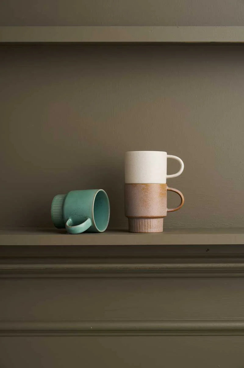 <p>A throwback to Grandma's kitchen cupboard, the Caravan cup is designed to easily stack, making it perfect for your travelling ways, or to save on all-important space. </p> <p>Perfectly nostalgic, our caravan cups are microwave and dishwasher safe.</p> <p>Available in three unique, hand glazed finished.</p>