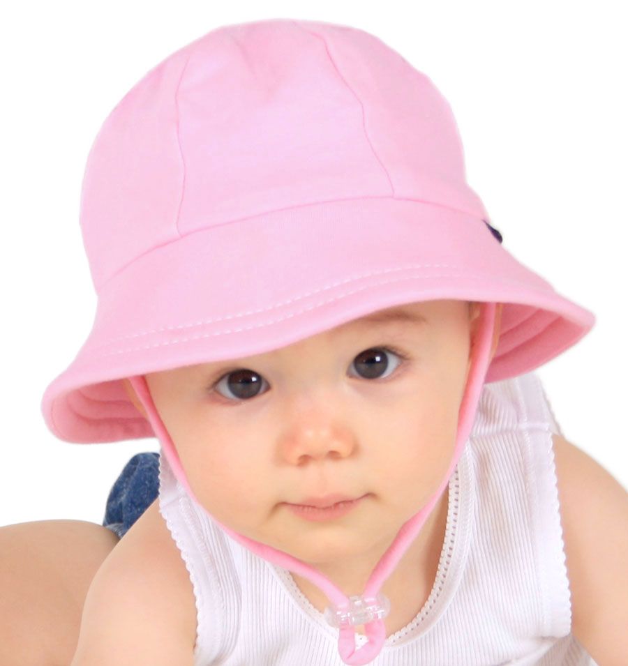 Our Baby Buckets have a soft flexible brim that introduces babies and toddlers to an angled brim that frames their line of sight. All Bedhead hats are made from our super-stretchy and lightweight cotton jersey and come with a stretchy chin strap