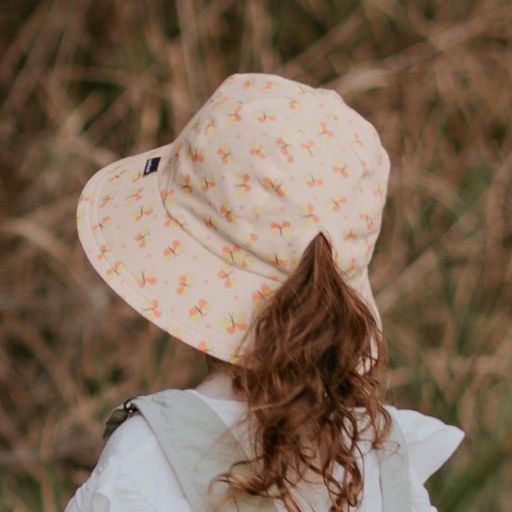 Ponytail Bucket Sun Hat -Butterfly - Main Image