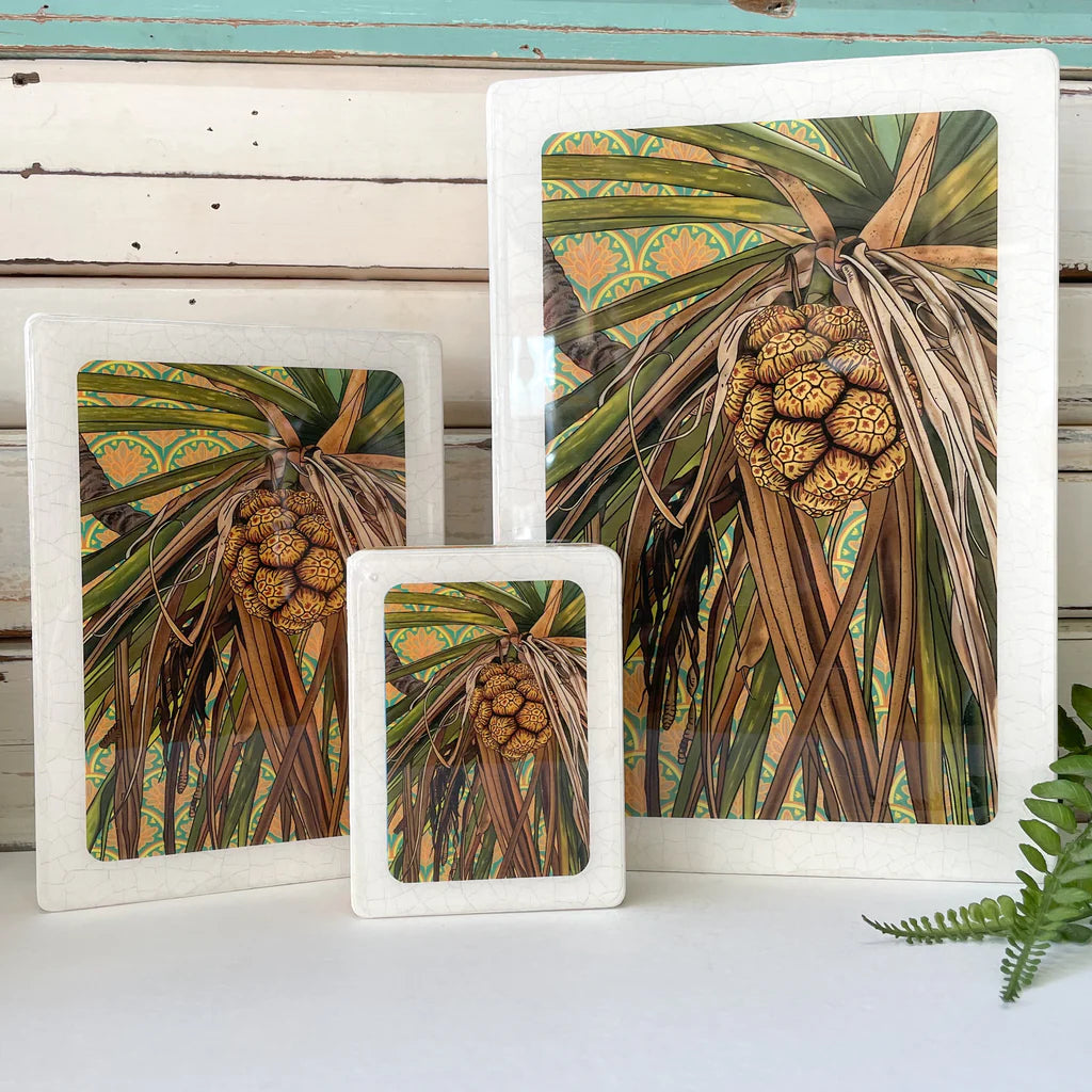 Mini Woodblock - Pandanus