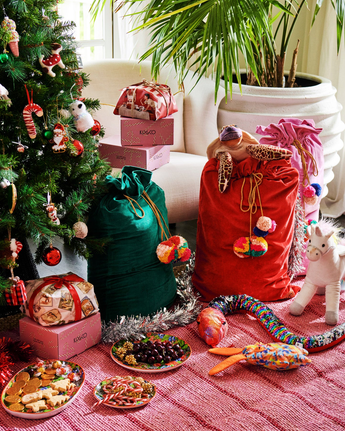 Red Velvet Santa Sack