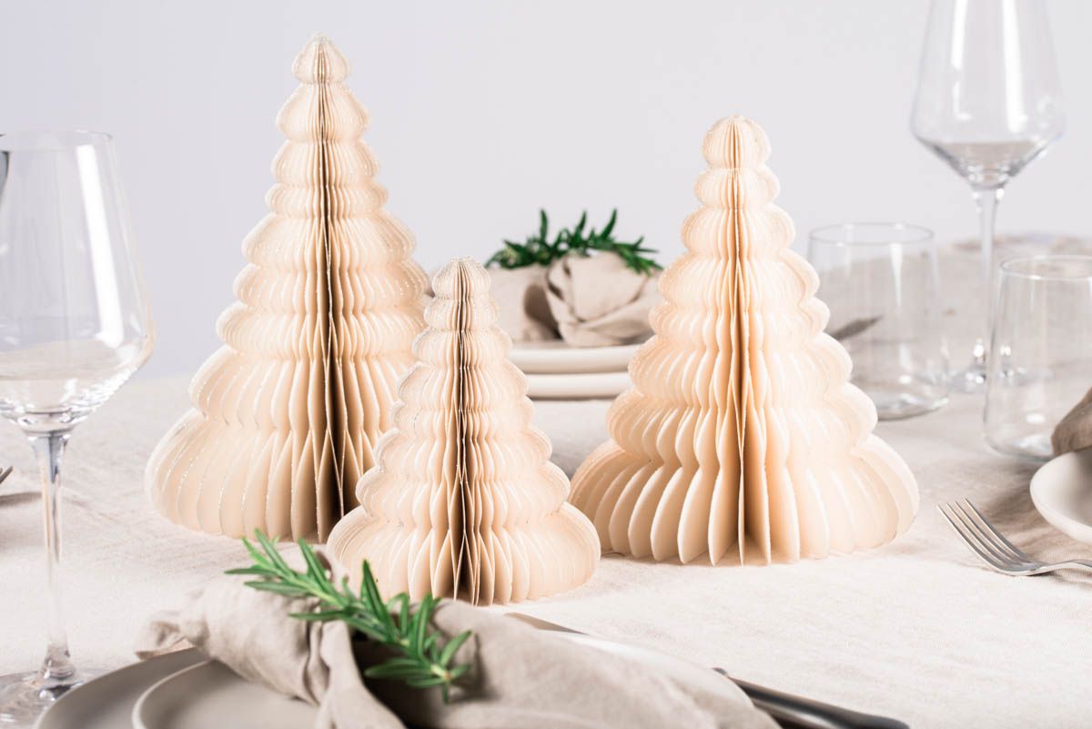 Tree Standing - Off White with LED light 30cm