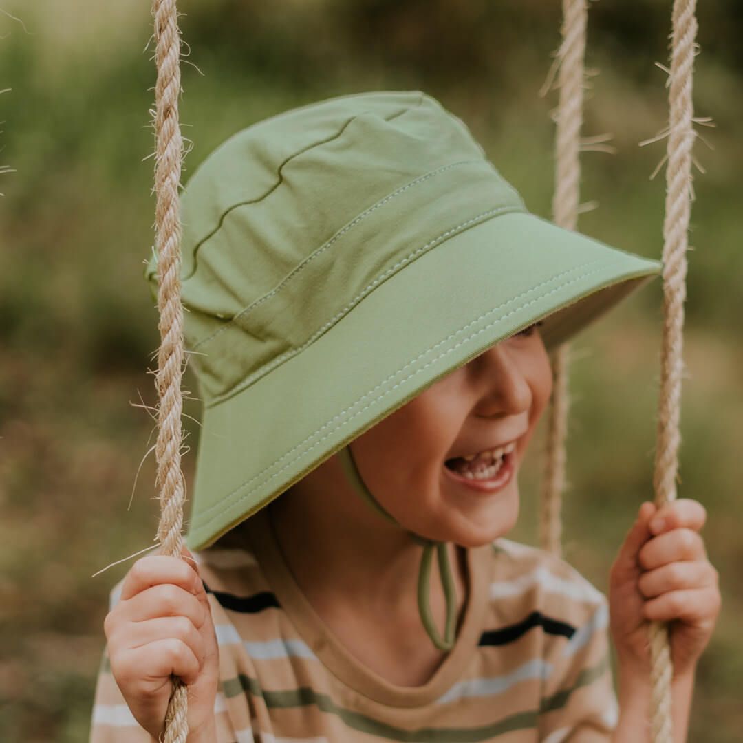 Made with super-stretchy and lightweight cotton jersey that keeps kids heads cool under the hot Australian conditions rated UPF50+ excellent protection. The classic styling of our Bucket hat is built for comfort and has a fit that is second to none.