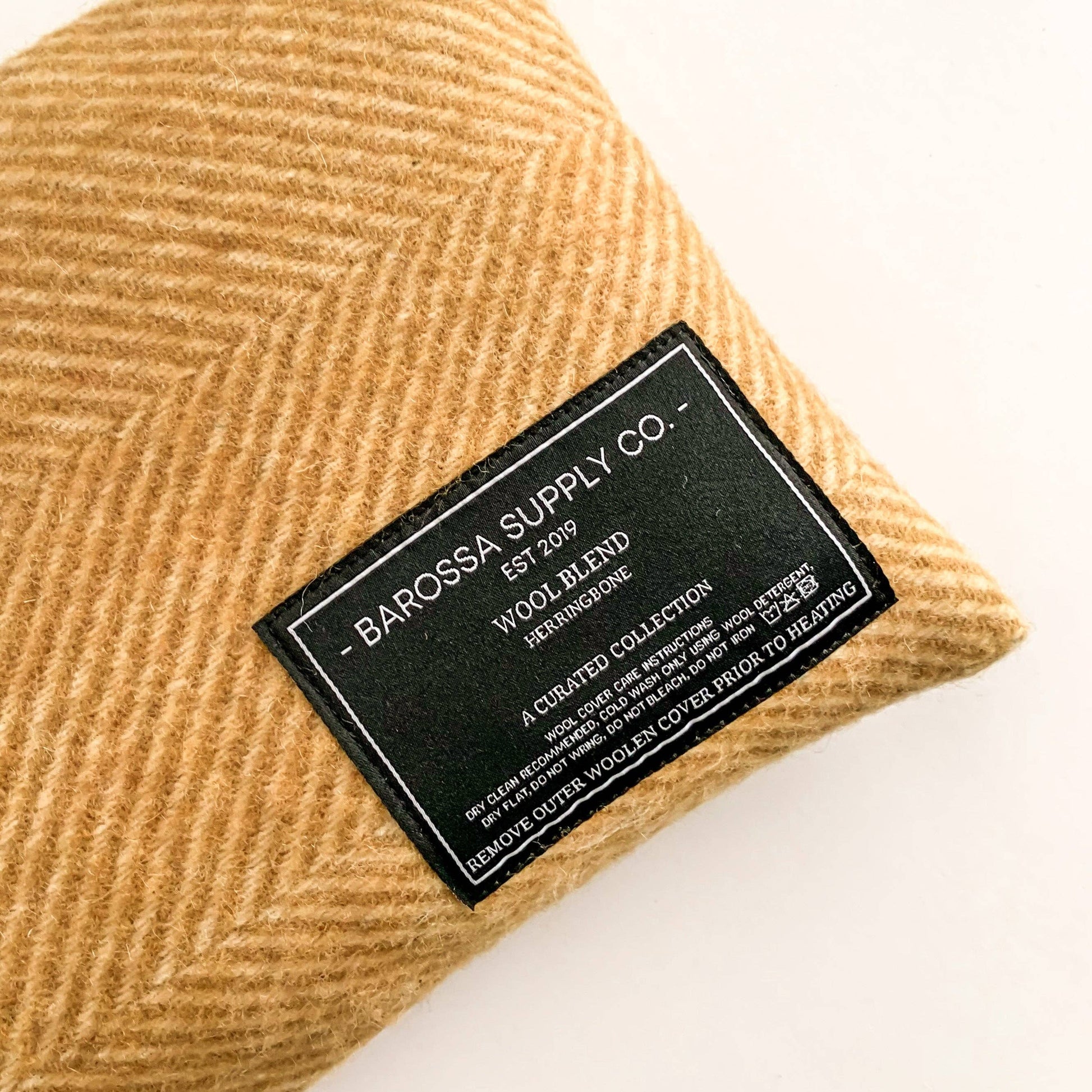 In collaboration with Cotton Apothecary, Barossa Supply Co is pleased to offer our range of herringbone wool blend heat packs. Perfect for providing comfort and warmth, these heat packs are both functional and aesthetically pleasing. They can be used both warm and cold and may provide relief from aches and pains. The timeless appeal of these herringbone heat packs will compliment many decor styles and they are a beautiful addition to your home when they are on display for everyday use.