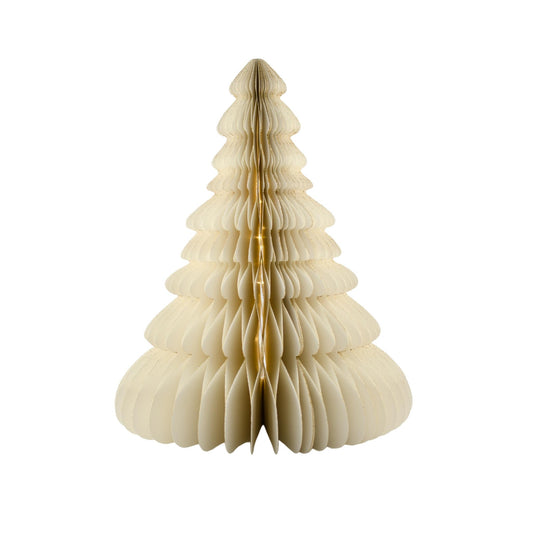 Our handcrafted sustainable paper, Classic Standing Trees with a subtle LED lighting, are the perfect decor piece for Christmas. Designed to create a magical feeling in your home by themselves or with multiple trees together! The trees all fold away with a magnetic closure for easy storage after the festive season. Each Tree is hand-made from FSC certified paper. The LED light is powered by a small battery pack that is concealed inside the tree.