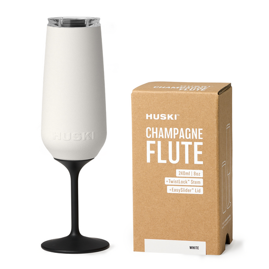 Huski Insulated Champagne Flute - White