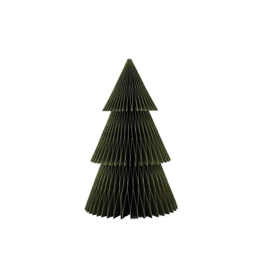 Our&nbsp;handcrafted paper Deluxe Standing Trees are the perfect decor piece for Christmas. These trees are a classic Scandinavian silhouette, extremely minimalistic and features sustainable paper in Olive Green.