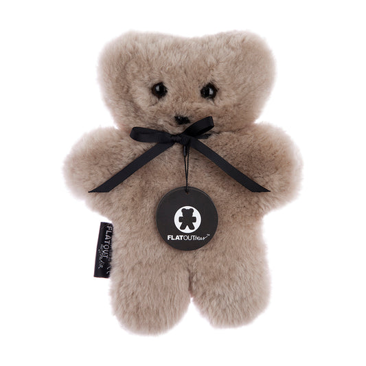 The soothing properties of our 100% Australian sheepskin bears make FLATOUTbear Latte the perfect natural comforter and sleep companion for babies and children.

Loved by babies and kids around the world, mums and dads will quickly fall in love with FLATOUTbear Latte too, as they become a best friend and well-loved member of the family.

A wonderful baby shower gift!

30cm tall x 25cm wide x 5cm flat

FLATOUTbears have been tested to meet Australian, NZ, USA, EU and UK children’s toy safety requirements (CE