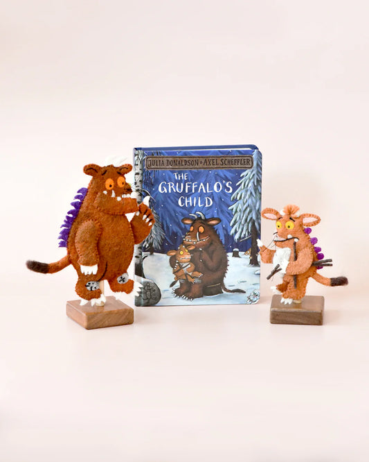 Reimagine the beloved tale of&nbsp;The Gruffalo’s Child with this beautifully handcrafted finger puppet set, created in official collaboration with Magic Light Pictures. Featuring The Gruffalo and The Gruffalo’s Child, this set is designed to bring story time to life through interactive play.preechool resource and great gift for 3-5 year old 