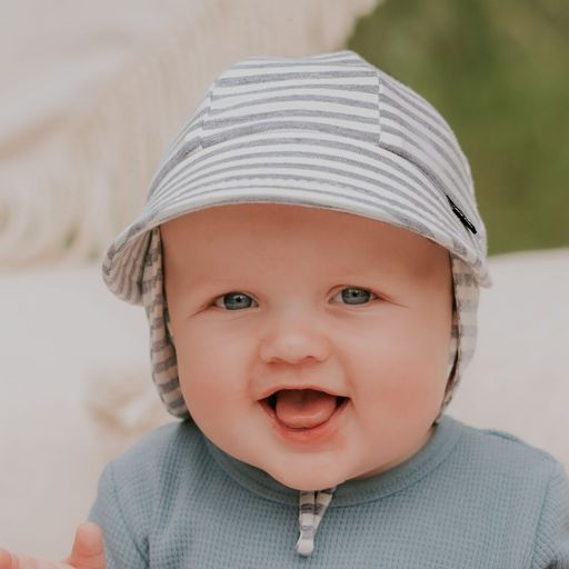 Bedhead Legionnaire hats are so soft and comfortable over the ears and back of the neck making them the perfect baby sun hat that also converts hat-haters into hat-lovers!