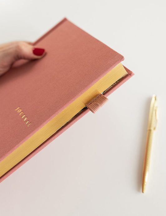 Linen Bound Journal - Tea Rose (Bullet Journal)