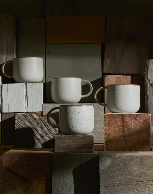 <p data-mce-fragment="1">Beautiful mugs to call your own. Designed to be comfortable to hold, enjoyable to drink from, and beautiful to look at, these mugs are perfect for everyday use.</p> <ul data-mce-fragment="1"> <li data-mce-fragment="1">Set of 4 mugs</li> <li data-mce-fragment="1">Made from stoneware</li> <li data-mce-fragment="1">Microwave and dishwasher safe</li> <li data-mce-fragment="1">400ml Capacity</li> <li data-mce-fragment="1">Designed in Australia, Made in China</li> </ul>