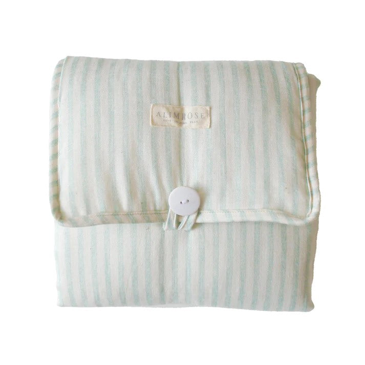 Little Traveller Change Mat available to two beautiful colours - Sage & Chambray Strips