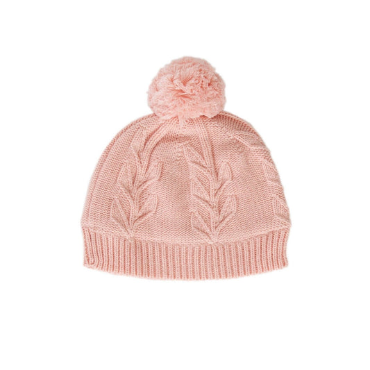 Adorable knitted beanie with a garden vine cable knit pattern. The inside of the beanie is lined is soft and cosy fleece, perfect for delicate skin. The outer is made in a lovely soft 100% cotton yarn that is breathable and also wonderfully durable. The cosy ribbing at the face is super comfy and perfect for a nice snug fit over your little one's face and ears.