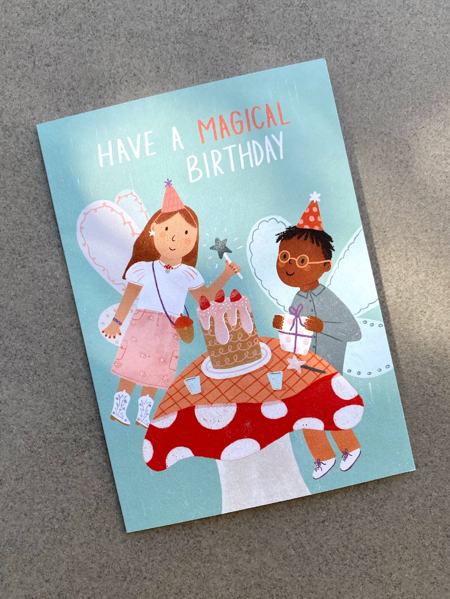 Fairy Party Birthday Card - Cute Kid's Bday Greeting Card