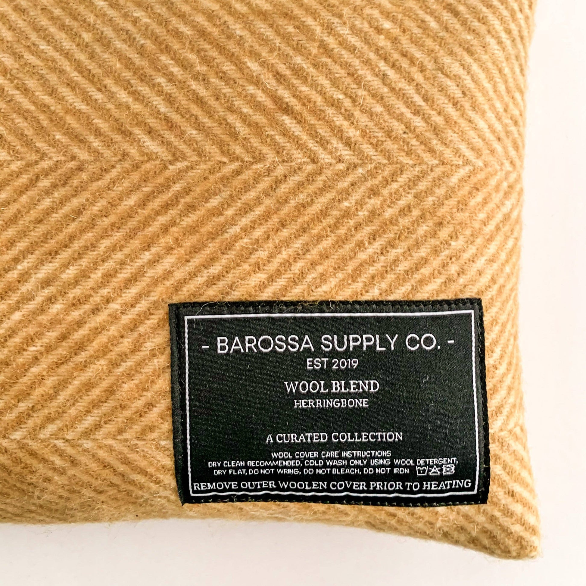 In collaboration with Cotton Apothecary, Barossa Supply Co is pleased to offer our range of herringbone wool blend heat packs. Perfect for providing comfort and warmth, these heat packs are both functional and aesthetically pleasing. They can be used both warm and cold and may provide relief from aches and pains. The timeless appeal of these herringbone heat packs will compliment many decor styles and they are a beautiful addition to your home when they are on display for everyday use.