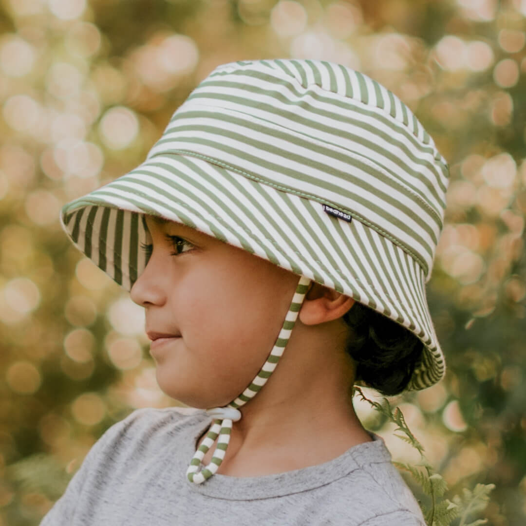 Made with super-stretchy and lightweight cotton jersey that keeps kids heads cool under the hot Australian conditions rated UPF50+ excellent protection. The classic styling of our Bucket hat is built for comfort and has a fit that is second to none.