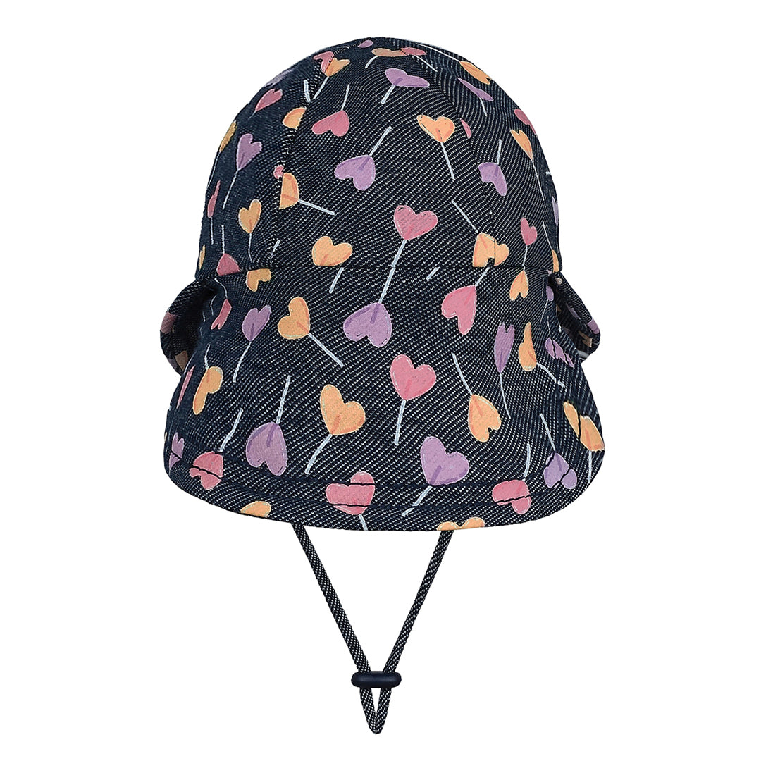 The Legionnaire hat is built for comfort - so much that kids forget they're wearing it! This makes it the best style for hat-haters and babies to wear while in prams and baby carriers. Made with super-stretchy and lightweight cotton jersey for a perfect fit keeping your little ones head cool under the hot Australian conditions & rated UPF50+ excellent protection.