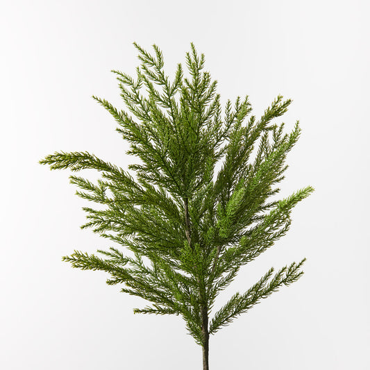 Elevate your holiday decor with our Lush Green Cypress Spray.

This artificial botanical masterpiece captures the essence of nature, with its vibrant green foliage adding a touch of freshness and elegance to your festive celebrations.