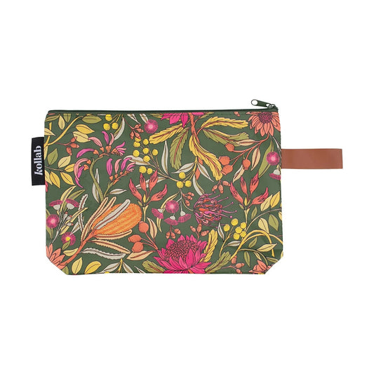 Waratah print clutch bag by Kollab. Use it for multiple purose, its the perfect size to grab and go