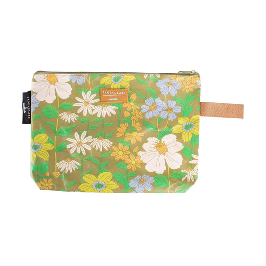 <p>Classic Clutch Sage and Clare x Kollab Floria</p> <p>The perfect carryall clutch in the prints you love.</p> <p>Use as a purse for your sunglasses, key's and phone, a makeup bag, wet bag for your swimwear... or for any storage you need!</p> <p>* Easy zip closure. </p> <p>* Can fit a tablet. </p> <p>* Features reinforced, wrist carry handle.  </p> <p>&nbsp;* L 30cm x H 26cm x D 4cm.</p>
