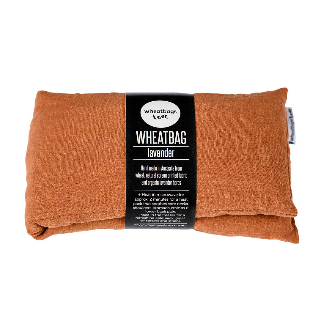 Wheatbags are soothing, and warming and offer natural pain relief to sore muscles and aching joints.  Our wheatbags are longer in length and so fit comfortably across shoulders, tummies, lower backs, and feet and our customers use them for sore shoulders, tight necks, period cramps, aching lower backs, and stomach pain amongst many other uses!