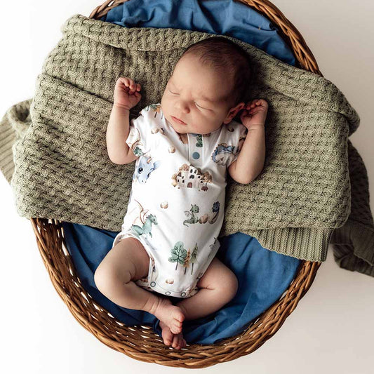 Soft and stretchy, These bodysuits are easy-care and coordinate well with our pants and shorts. Our bodysuits are also really comfortable to sleep in.   Dragon is part of our Limited Edition Magic Collection.