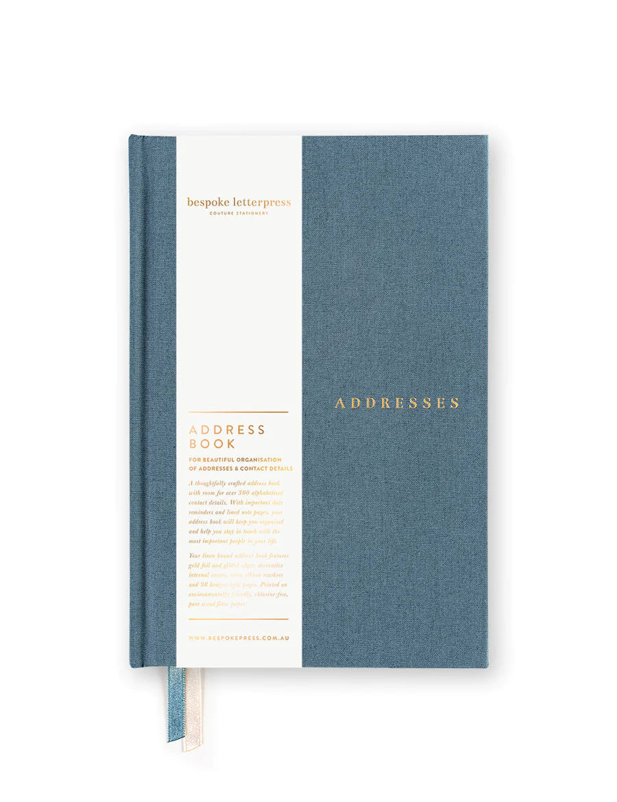 A thoughtfully crafted address book with room for over 300 alphabetised contact details. With important date reminders and lined note pages,