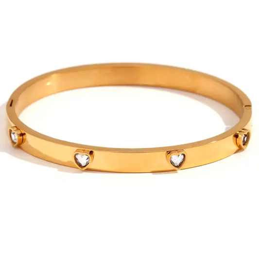~ Crafted from hypoallergenic stainless steel with a thick 18k Gold plating.  Tarnish free.